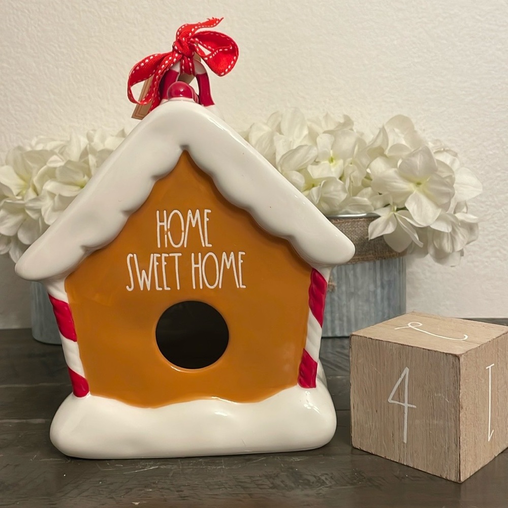 Rae Dunn HOME SWEET HOME GINGERBREAD BIRDHOUSE Christmas 2020 NEW #4